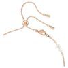 Symbolica Y Necklace Crystal Pearl, Pavé, Horse Shoe, White, Rose Gold-Tone Plated