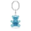 Teddy Key Ring Bear, Blue, Rhodium Plated