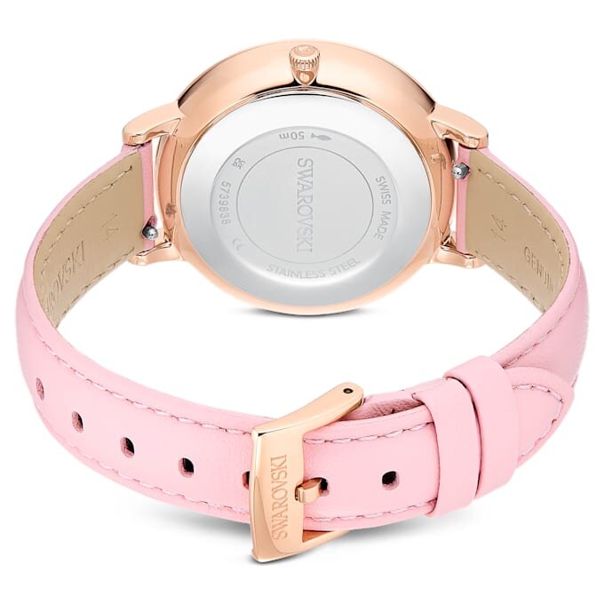 Teddy Watch Swiss Made, Leather Strap, Pink, Rose Gold-Tone Finish Teddy Watch Swiss Made, Leather Strap, Pink, Rose Gold-Tone Finish