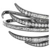 The Vienna Collection Bangle Feather, White, Ruthenium Plated The Vienna Collection Bangle Feather, White, Ruthenium Plated