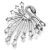 The Vienna Collection Brooch Swan, White, Ruthenium Plated