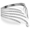 The Vienna Collection Choker Feather, White, Ruthenium Plated