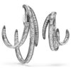 The Vienna Collection Ear Cuff Set (3) Feather, White, Ruthenium Plated The Vienna Collection Ear Cuff Set (3) Feather, White, Ruthenium Plated