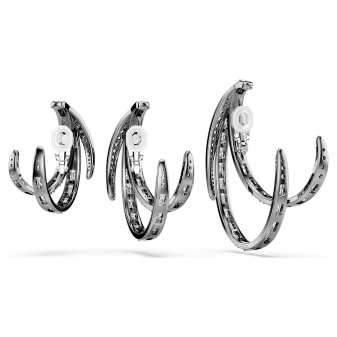 The Vienna Collection Ear Cuff Set (3) Feather, White, Ruthenium Plated The Vienna Collection Ear Cuff Set (3) Feather, White, Ruthenium Plated