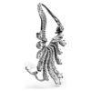 The Vienna Collection Ear Cuff Swan, White, Ruthenium Plated