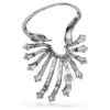 The Vienna Collection Ear Cuff Swan, White, Ruthenium Plated