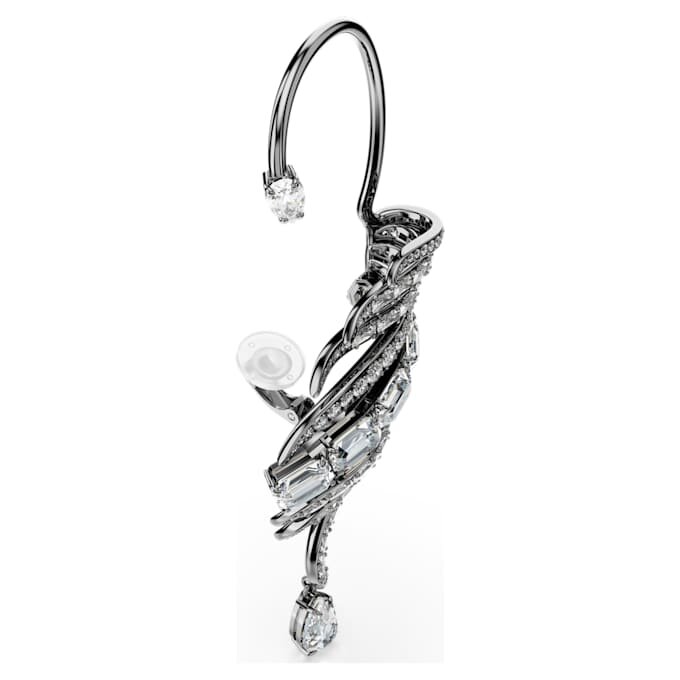 The Vienna Collection Ear Cuffs Feather, Large, White, Ruthenium Plated The Vienna Collection Ear Cuffs Feather, Large, White, Ruthenium Plated
