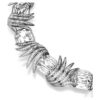 The Vienna Collection Necklace Feather, White, Ruthenium Plated