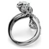 The Vienna Collection Open Ring Feather, White, Ruthenium Plated The Vienna Collection Open Ring Feather, White, Ruthenium Plated