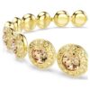 Una Angelic Bracelet Round Cut, Caramel, Gold-Tone Plated