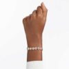 Una Angelic Bracelet Round Cut, Pavé, Medium, White, Rose Gold-Tone Plated
