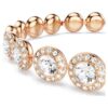 Una Angelic Bracelet Round Cut, Pavé, Medium, White, Rose Gold-Tone Plated
