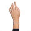 Una Angelic Bracelet Round Cut, Small, White, Rhodium Plated