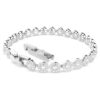 Una Angelic Bracelet Round Cut, Small, White, Rhodium Plated