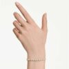 Una Angelic Bracelet Round Cut, White, Gold-Tone Plated