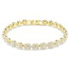 Una Angelic Bracelet Round Cut, White, Gold-Tone Plated