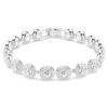 Una Angelic Bracelet Round Cut, White, Rhodium Plated