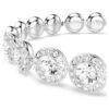Una Angelic Bracelet Round Cut, White, Rhodium Plated