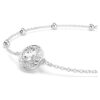 Una Angelic Bracelet Round Cut, White, Rhodium Plated