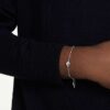 Una Angelic Bracelet Round Cut, White, Rhodium Plated