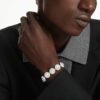 Una Angelic Bracelet White, Rhodium Plated