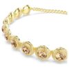 Una Angelic Choker Round Cut, Caramel, Gold-Tone Plated