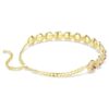 Una Angelic Choker Round Cut, Caramel, Gold-Tone Plated
