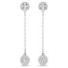 Una Angelic Drop Earrings Round Cut, White, Rhodium Plated Una Angelic Drop Earrings Round Cut, White, Rhodium Plated