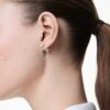 Una Angelic Drop Earrings Round Cut, White, Rhodium Plated Una Angelic Drop Earrings Round Cut, White, Rhodium Plated