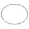 Una Angelic Necklace Round Cut, Blue, Rhodium Plated
