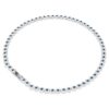 Una Angelic Necklace Round Cut, Blue, Rhodium Plated