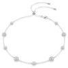 Una Angelic Necklace Round Cut, Double Sided Motifs, White, Rhodium Plated