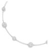 Una Angelic Necklace Round Cut, Double Sided Motifs, White, Rhodium Plated