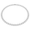 Una Angelic Necklace Round Cut, Medium, White, Rhodium Plated