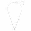 Una Angelic Pendant Round Cut, Pavé, White, Rhodium Plated