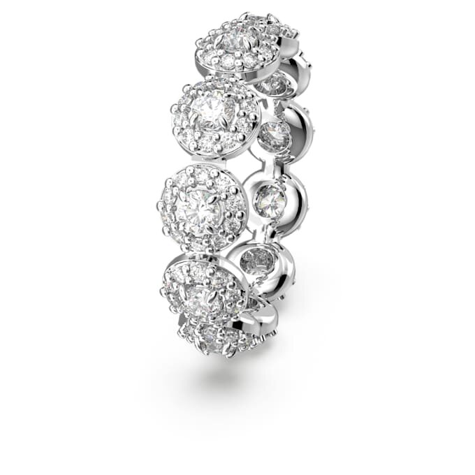 Una Angelic Ring Round Cut, White, Rhodium Plated Una Angelic Ring Round Cut, White, Rhodium Plated