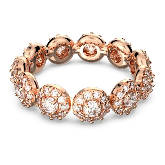 Una Angelic Ring Round Cut, White, Rose Gold-Tone Plated Una Angelic Ring Round Cut, White, Rose Gold-Tone Plated