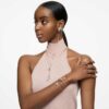 Stilla Cocktail Ring Round Cut, Pavé, White, Rose Gold-Tone Plated Stilla Cocktail Ring Round Cut, Pavé, White, Rose Gold-Tone Plated