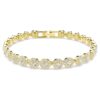 Una Angelic Set Round Cut, White, Gold-Tone Plated