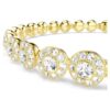 Una Angelic Set Round Cut, White, Gold-Tone Plated