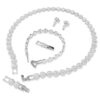 Una Angelic Set Set (3), Round Cut, White, Rhodium Plated