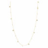 Una Angelic Strandage Crystal Pearl, Round Cut, White, Gold-Tone Plated
