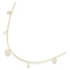 Una Angelic Strandage Crystal Pearl, Round Cut, White, Gold-Tone Plated