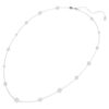 Una Angelic Strandage Round Cut, White, Rhodium Plated
