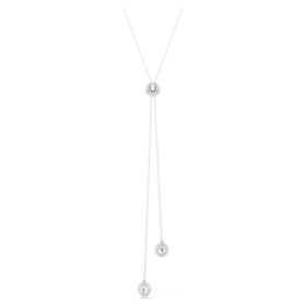 Una Angelic Y Pendant Round Cut, White, Rhodium Plated Una Angelic Y Pendant Round Cut, White, Rhodium Plated