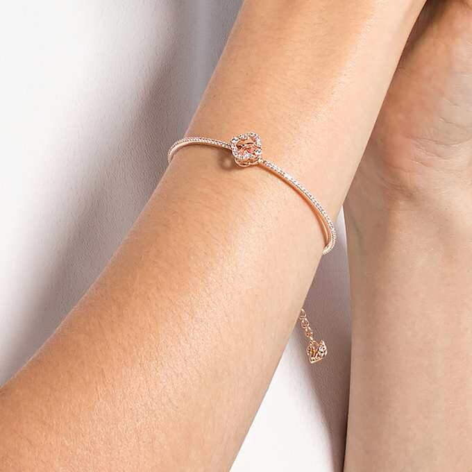 Una Bangle Clover, Pink, Rose Gold-Tone Plated Una Bangle Clover, Pink, Rose Gold-Tone Plated