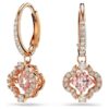 Una Drop Earrings Clover, Pink, Rose Gold-Tone Plated Una Drop Earrings Clover, Pink, Rose Gold-Tone Plated