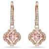 Una Drop Earrings Clover, Pink, Rose Gold-Tone Plated Una Drop Earrings Clover, Pink, Rose Gold-Tone Plated
