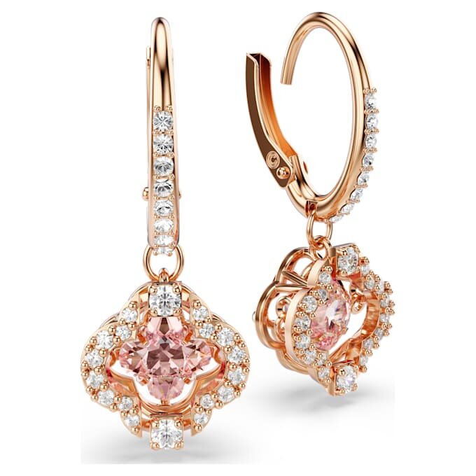 Una Drop Earrings Clover, Pink, Rose Gold-Tone Plated Una Drop Earrings Clover, Pink, Rose Gold-Tone Plated
