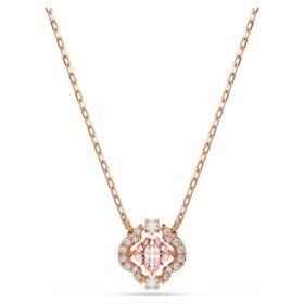 Una Necklace Clover, Pink, Rose Gold-Tone Plated Una Necklace Clover, Pink, Rose Gold-Tone Plated